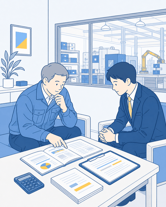 銀行との交渉イメージ