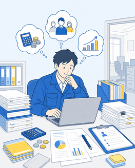 一人で何でもこなす社長のイメージ