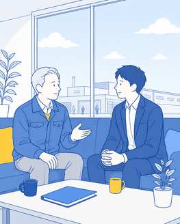 安定と継続を望む社長のイメージ