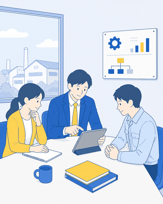 定期面談・進捗確認の様子